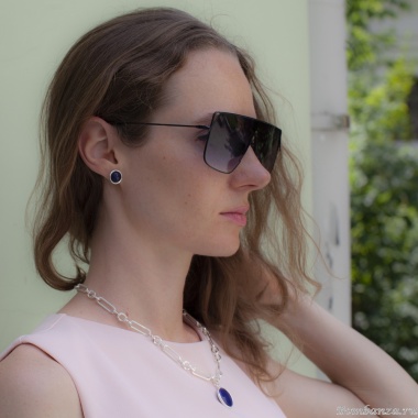 Пусеты Fiore Luna, NATURAL LAPIS